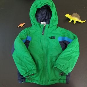 The North Face Kids Green Blue Hooded Jacket